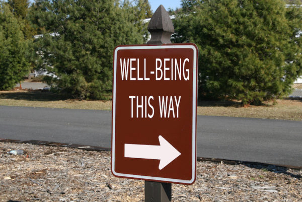 Well being road sign