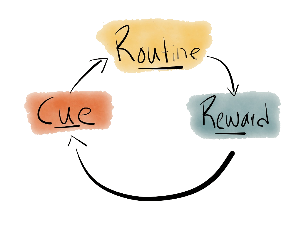 cue, routine, reward